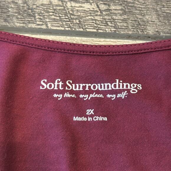 Soft Surroundings Timely Scoop Top in Berry Wine Size 2X - Picture 6 of 7